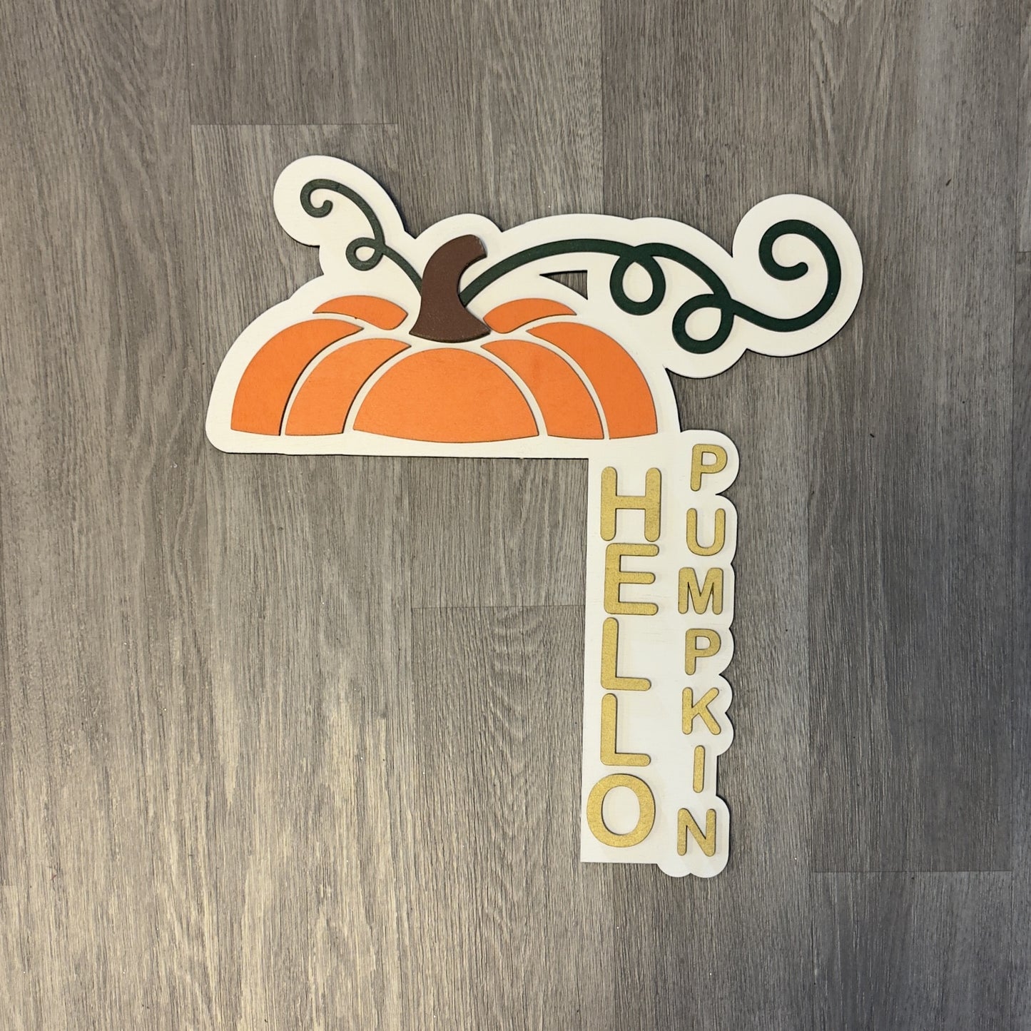 "Hello Pumpkin" Fall Door Corner Hanger