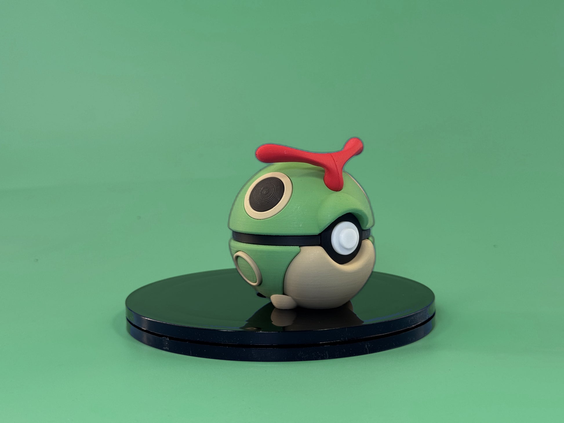 Caterpie Inspired Ball - side view