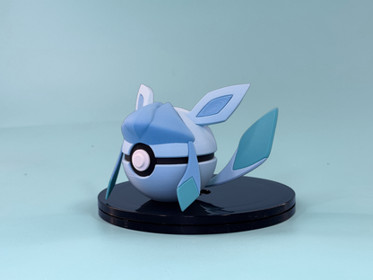 Glaceon Inspired Ball - side view