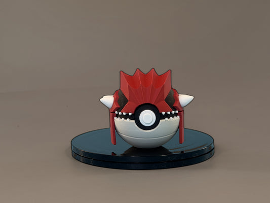 Groudon Inspired Ball - front view