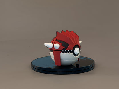 Groudon Inspired Ball - side view