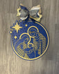 Mary & Joseph Nativity Scene Christmas Round Sign